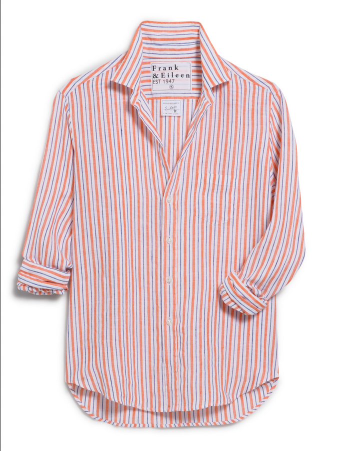 FRANK & EILEEN Eileen Casual Cotton - Orange / Purple Stripe