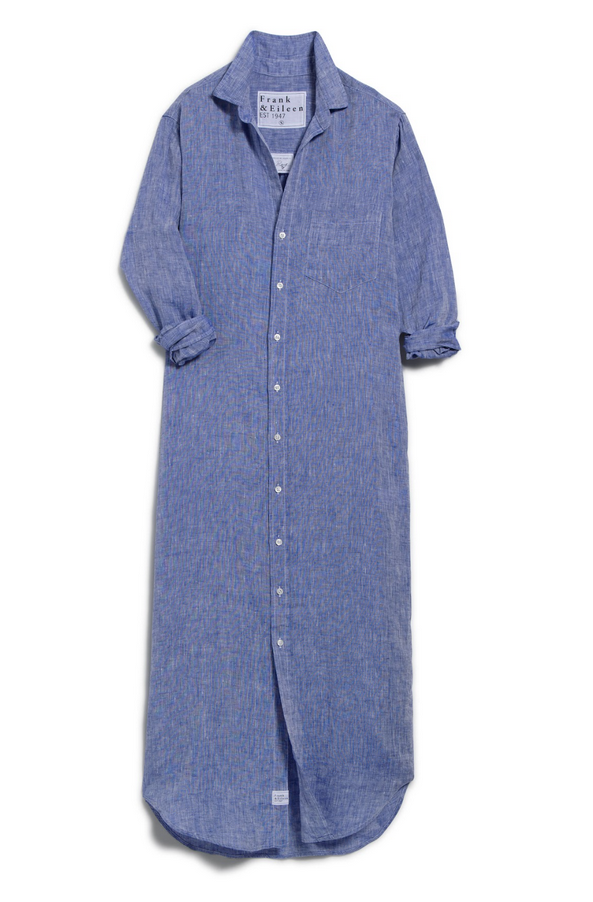 FRANK & EILEEN Rory Linen Dress - Blue