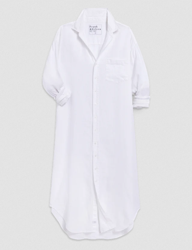 FRANK & EILEEN Megan Linen Dress - White