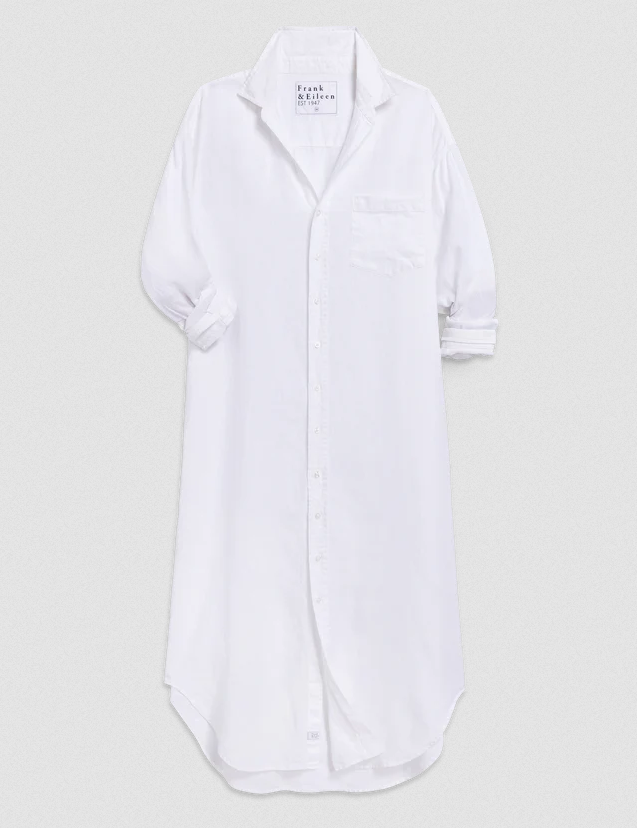 FRANK & EILEEN Megan Linen Dress - White
