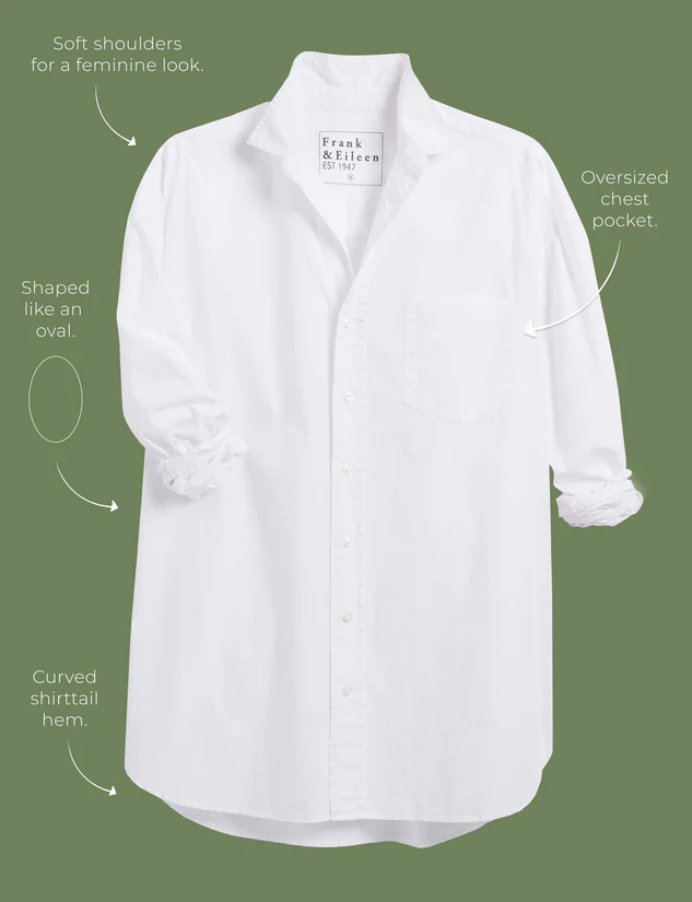 FRANK & EILEEN Shirley Everyday Poplin - White