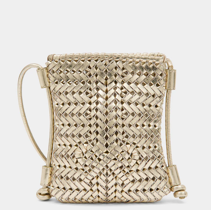 ANYA HINDMARCH Neeson Crossbody Pouch - Gold Mirror