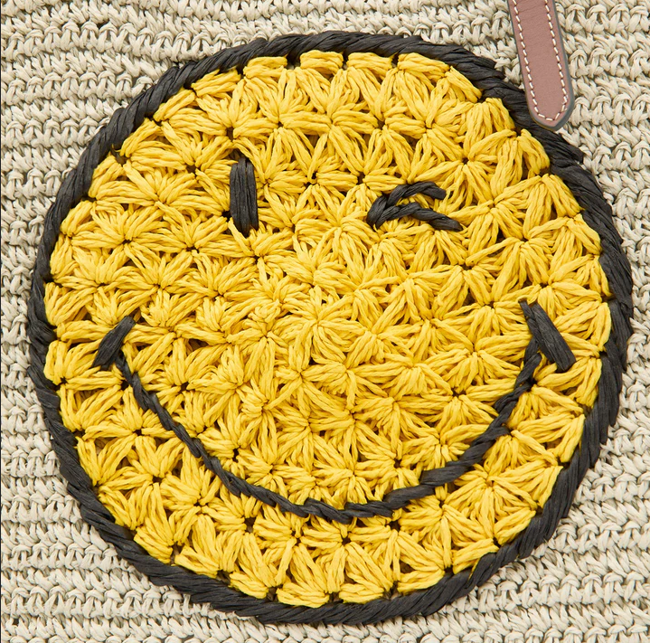 ANYA HINDMARCH Raffia Wink Tote - Natural