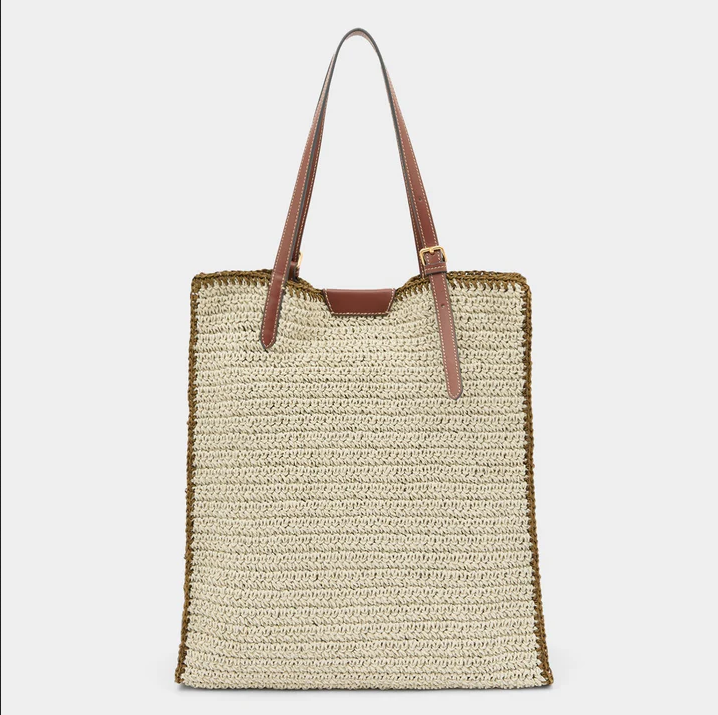 ANYA HINDMARCH Raffia Wink Tote - Natural