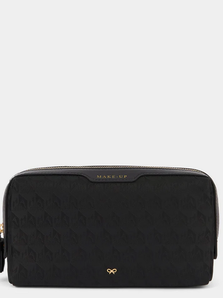 ANYA HINDMARCH Nylon Make Up AH Logo - Black