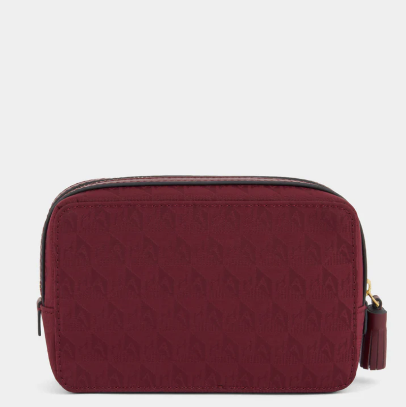 ANYA HINDMARCH Nylon Important Things Pouch AH Logo - Medium Red