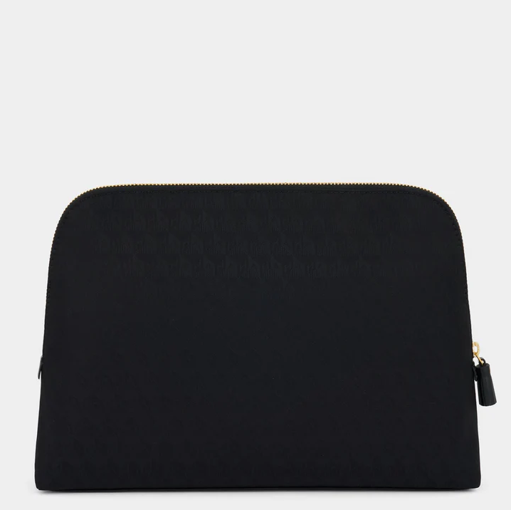 ANYA HINDMARCH Nylon Lotions & Potions AH Logo - Black