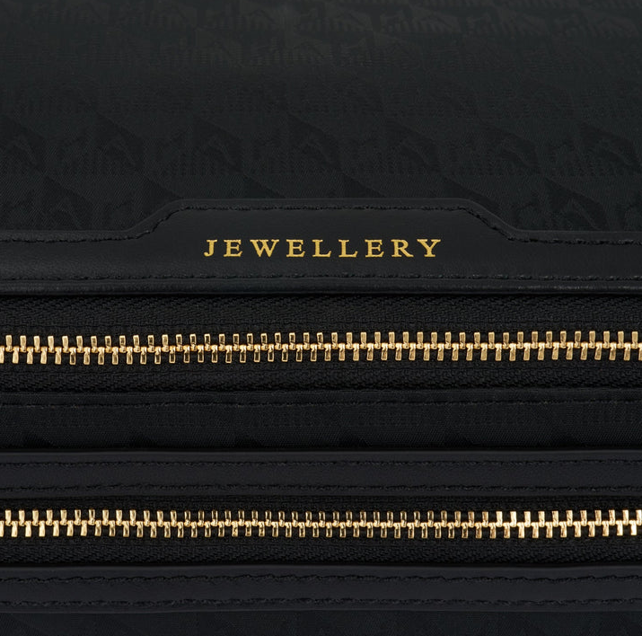 ANYA HINDMARCH Nylon Jewelry Pouch AH Logo - Black