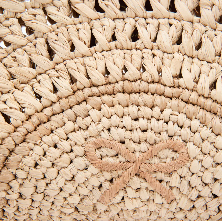 ANYA HINDMARCH Half Moon Raffia Clutch - Natual