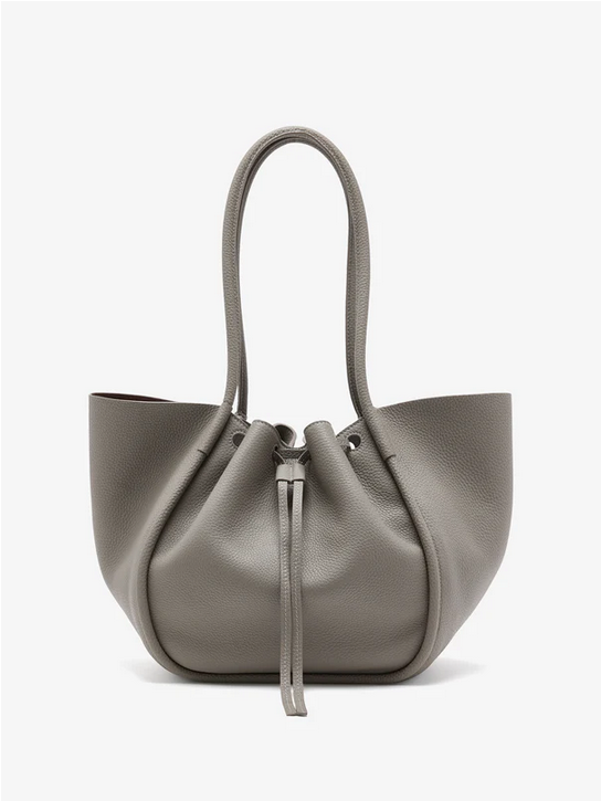 PROENZA SCHOULER L Ruched Tote - Soft Pebbled Calf Slate