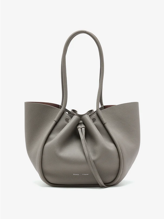 PROENZA SCHOULER L Ruched Tote - Soft Pebbled Calf Slate