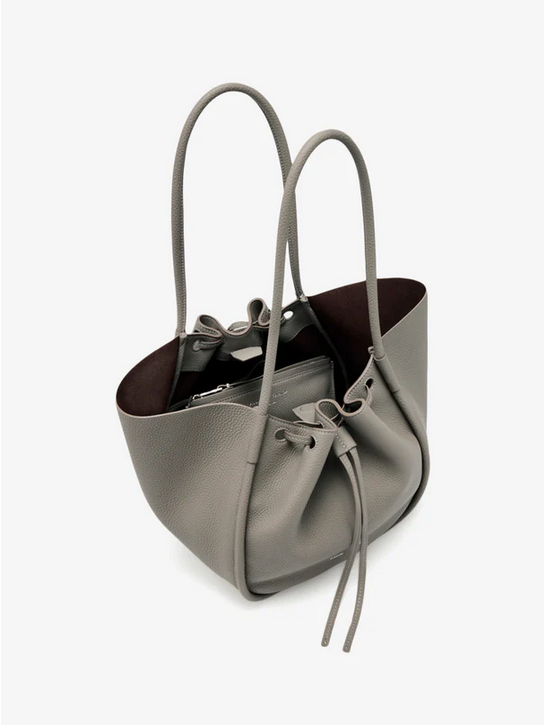 PROENZA SCHOULER L Ruched Tote - Soft Pebbled Calf Slate