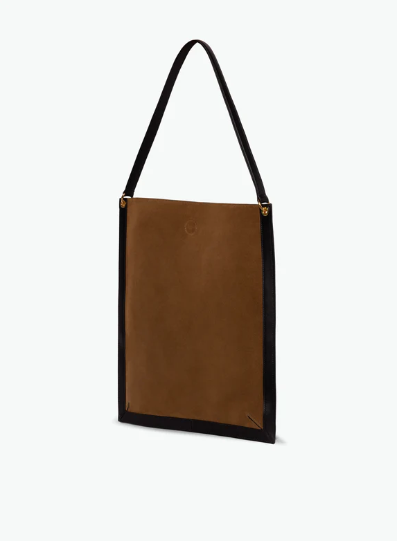 WANDLER Penny Tote - Tabbaco Suede / Black