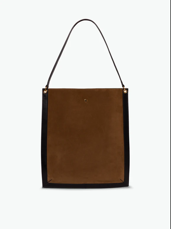 WANDLER Penny Tote - Tabbaco Suede / Black