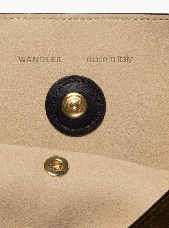 WANDLER Penny Tote - Tabbaco Suede / Black