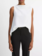 VINCE Asymmetrical Draped A-Line Top -  Off White