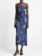 VINCE Poppy Blur Crushed Satin Dress - Midnight