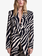 SMYTHE Shawl Collar Oversized Blazer - Black White Zebra