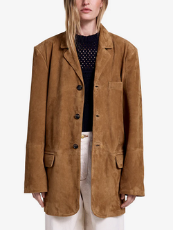 SMYTHE Suede Weekend Jacket - Fawn