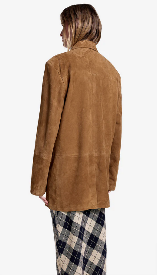 SMYTHE Suede Weekend Jacket - Fawn