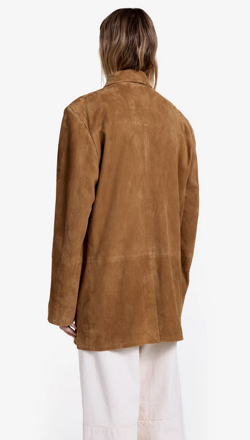 SMYTHE Suede Weekend Jacket - Fawn