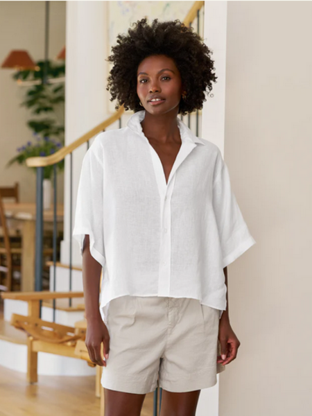 FRANK & EILEEN Rosie Linen - White