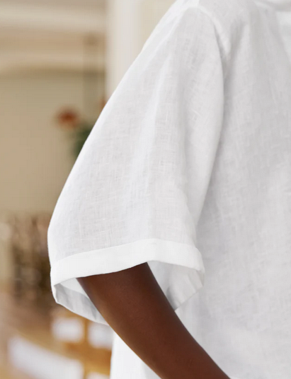 FRANK & EILEEN Rosie Linen - White