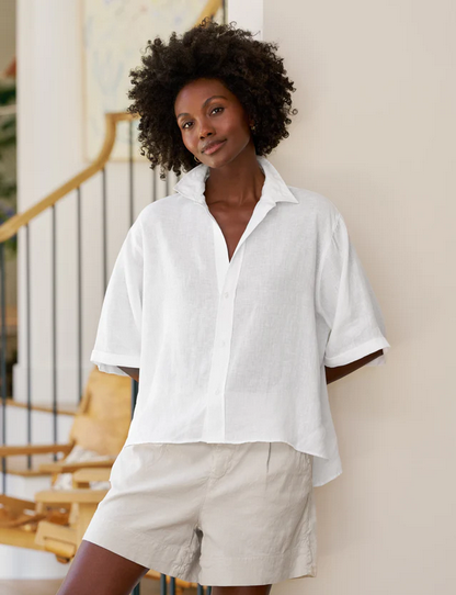 FRANK & EILEEN Rosie Linen - White