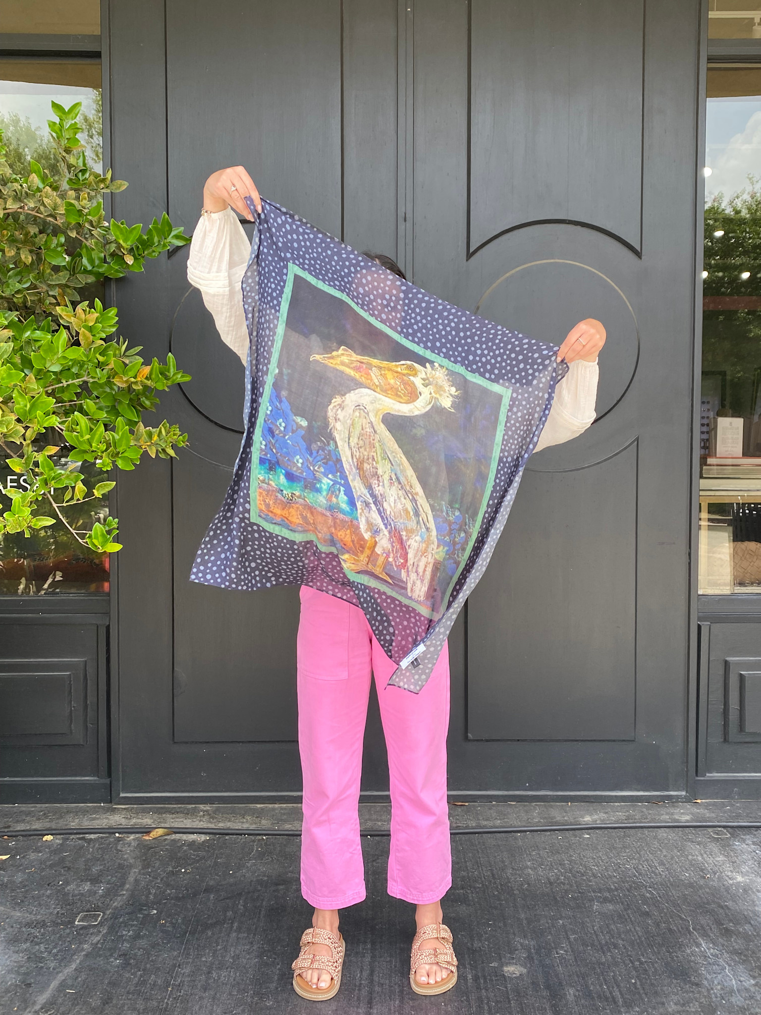 KIM BULLEN 30" Silk Scarf - Moon Drop