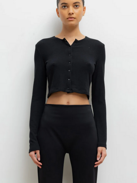 LESET Lauren Crop Cardigan II - Black