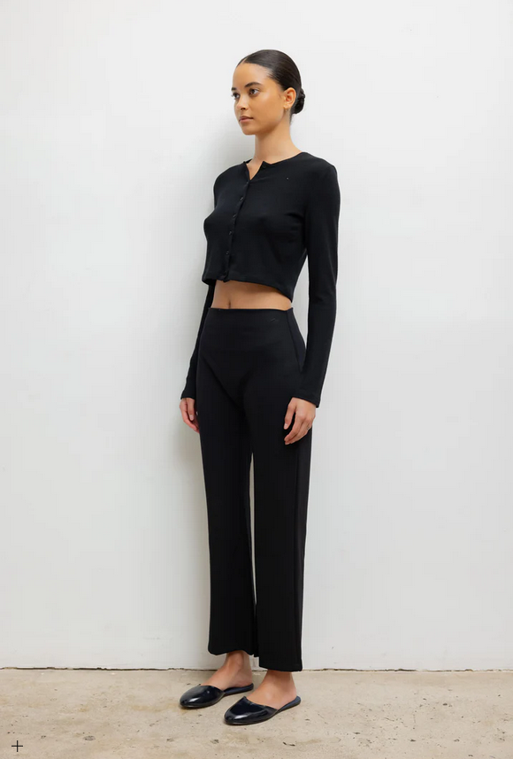 LESET Lauren Crop Cardigan II - Black