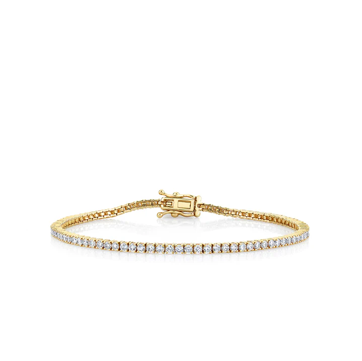 SYDNEY EVAN 14K Gold & Diamond Tennis Bracelet - 6.5"