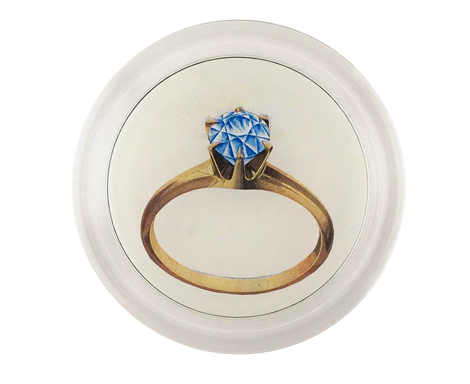 JOHN DERIAN 6" Coaster - Diamond Ring