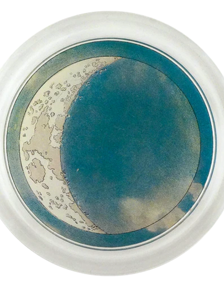 JOHN DERIAN 6" Coaster - Blue Crescent