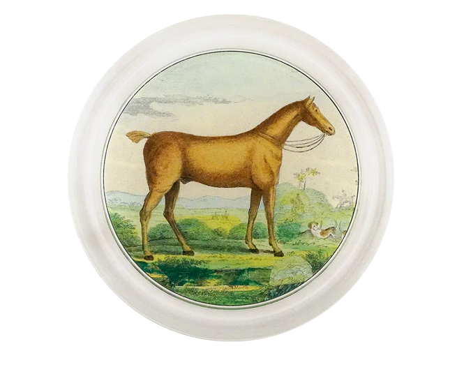 JOHN DERIAN 6" Coaster - Brown Horse