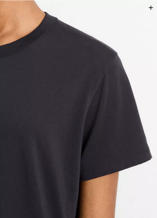 VINCE Pima Cotton Crew Neck T-Shirt - Coastal Blue