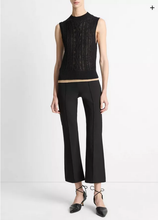 VINCE Cable Double-Layer Shell -Black/Gold Cliff