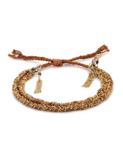 MARIE LAURE CHAMOREL No. 183 Braided Bracelet - Gold Caramel