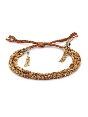 MARIE LAURE CHAMOREL No. 183 Braided Bracelet - Gold Caramel