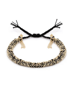 MARIE LAURE CHAMOREL No. 183 Braided Bracelet - Gold Black