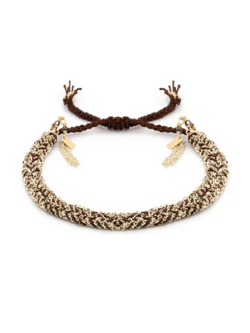MARIE LAURE CHAMOREL No. 183 Braided Bracelet - Gold Brown