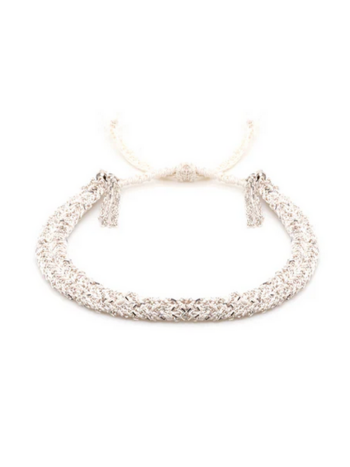 MARIE LAURE CHAMOREL No. 183 Braided Bracelet - White Silver White