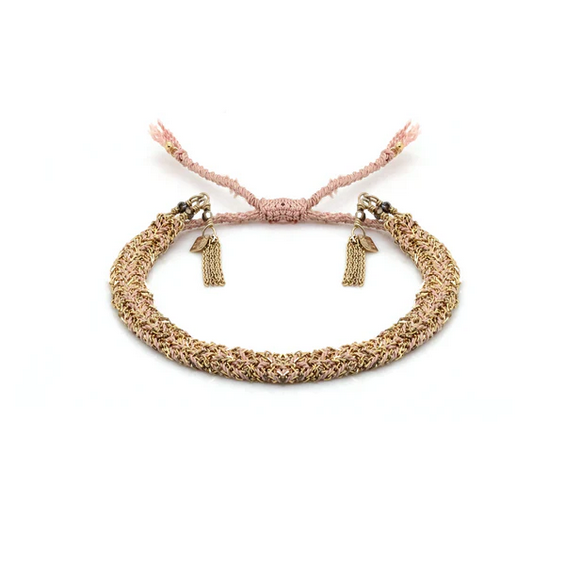 MARIE LAURE CHAMOREL No. 183 Braided Bracelet - Gold Nude