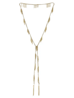 MARIE LAURE CHAMOREL No. 650 Lariat Necklace - Gold Grey