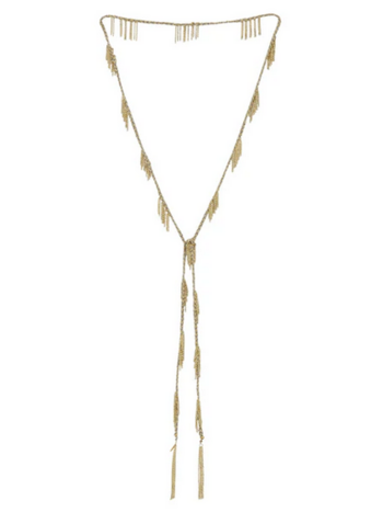 MARIE LAURE CHAMOREL No. 650 Lariat Necklace - Gold Grey
