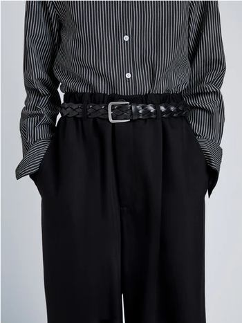 PROENZA SCHOULER Wide Braid Belt - Black