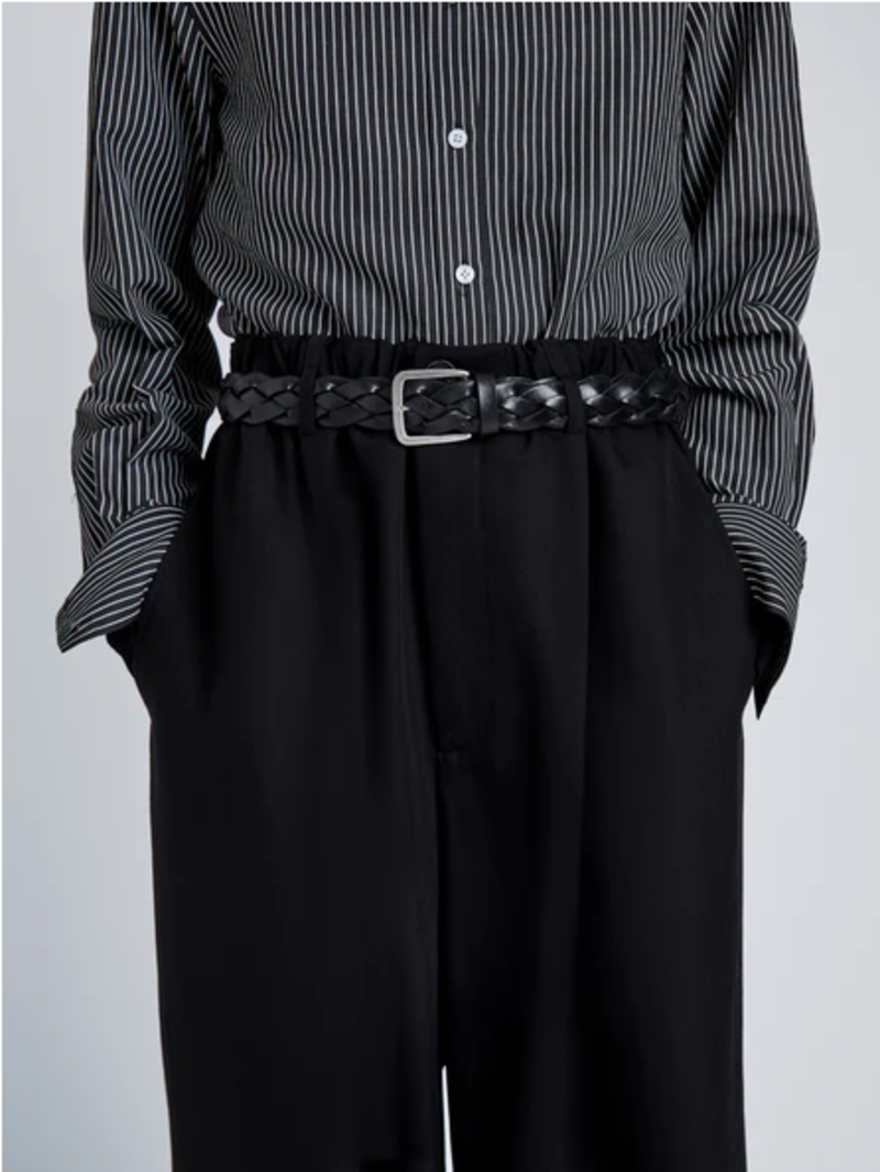 PROENZA SCHOULER Wide Braid Belt - Black
