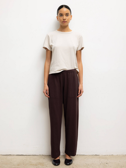 LESET Margo Tapered Pocket Pant - Chocolate