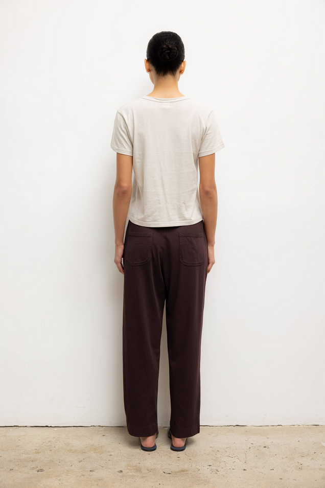 LESET Margo Tapered Pocket Pant - Chocolate