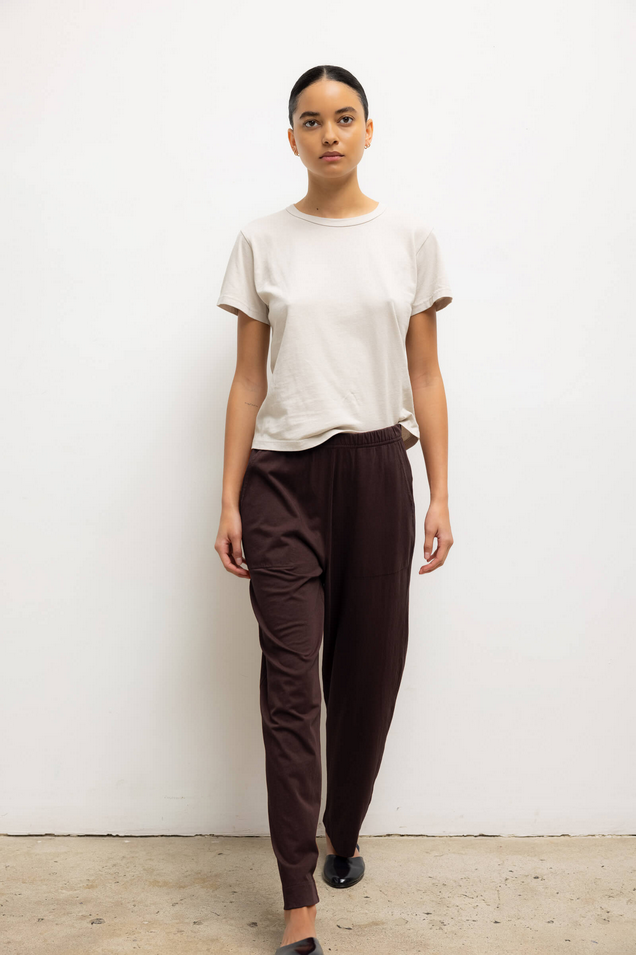 LESET Margo Tapered Pocket Pant - Chocolate